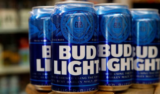 Cans of Bud Light beer are seen in a store in Washington.