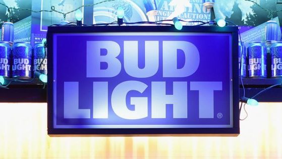 A Bug Light sign is pictured at a bar in Nashville, Tennessee, on April 4, 2018.