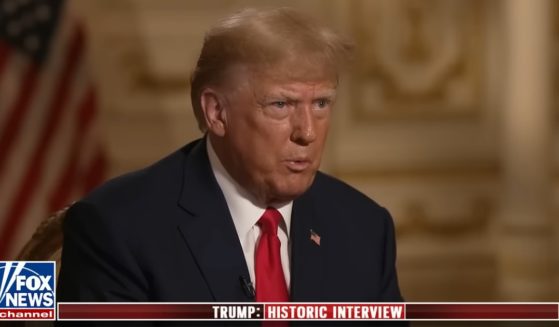 President Donald Trump is interviewed by Fox News host Tucker Carlson.