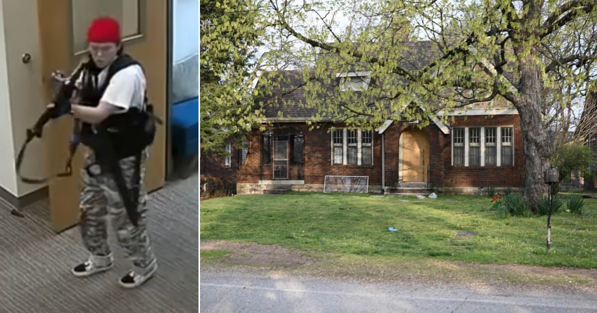 Police shared a list of items found at the Nashville, Tennessee, house, right, where school shooter Audrey Hale, left, lived with her parents.