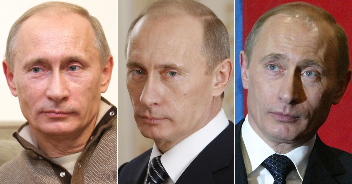 Marks or lines are seen on Russian leader Vladimir Putin's neck in 2010, 2007 and 2006.