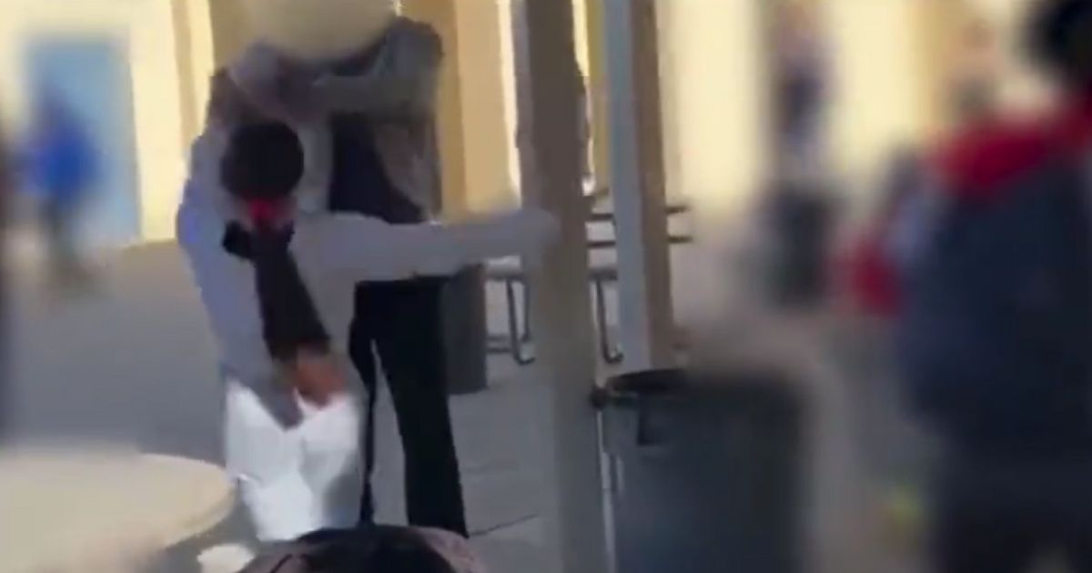 KTLA-TV said the viral video shows a confrontation the student had with a much smaller female student.