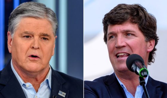 Fox News host Sean Hannity, left, talked about the abrupt departure of colleague Tucker Carlson, right, on his radio show Monday.
