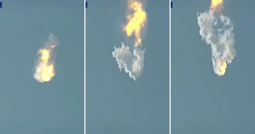 SpaceX's Starship flying apart