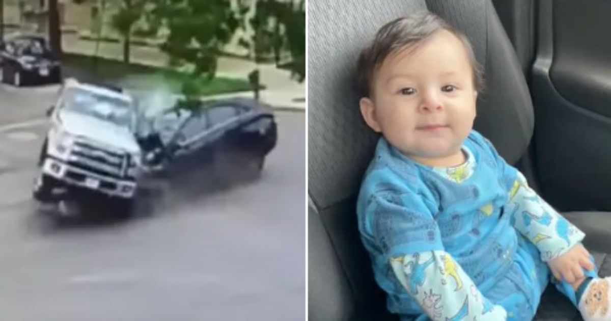 A car crash involving a stolen vehicle in Chicago, Illinois, killed 6=month-old baby Cristian Uvidia. (@EndWokeness / Twitter)