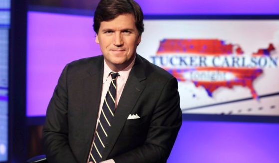 Tucker Carlson poses for photos in a Fox News Channel studio on March 2, 2017, in New York.