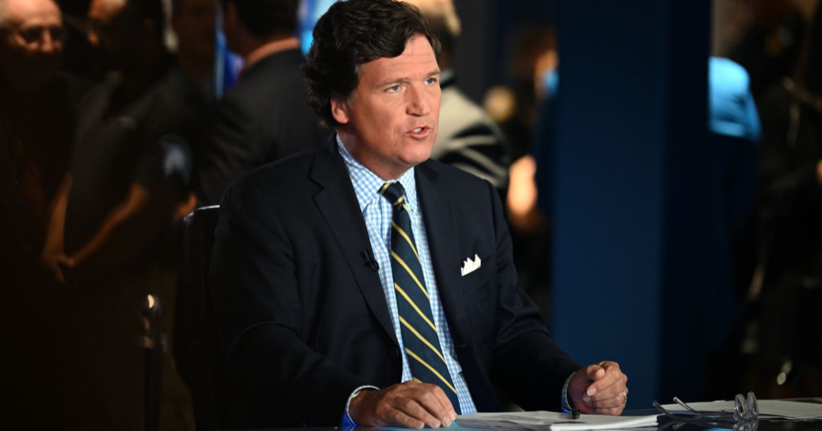 Tucker Carlson speaks during the Fox Nation Patriot Awards at the Seminole Hard Rock Hotel and Casino in Hollywood, Florida, on Nov. 17.