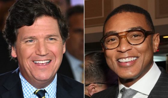 At left, Tucker Carlson speaks during the Fox Nation Patriot Awards at the Seminole Hard Rock Hotel and Casino in Hollywood, Florida, on Nov. 17. At right, Don Lemon attends the Robert F. Kennedy Human Rights Ripple of Hope Gala at the New York Hilton in New York City on Dec. 6.
