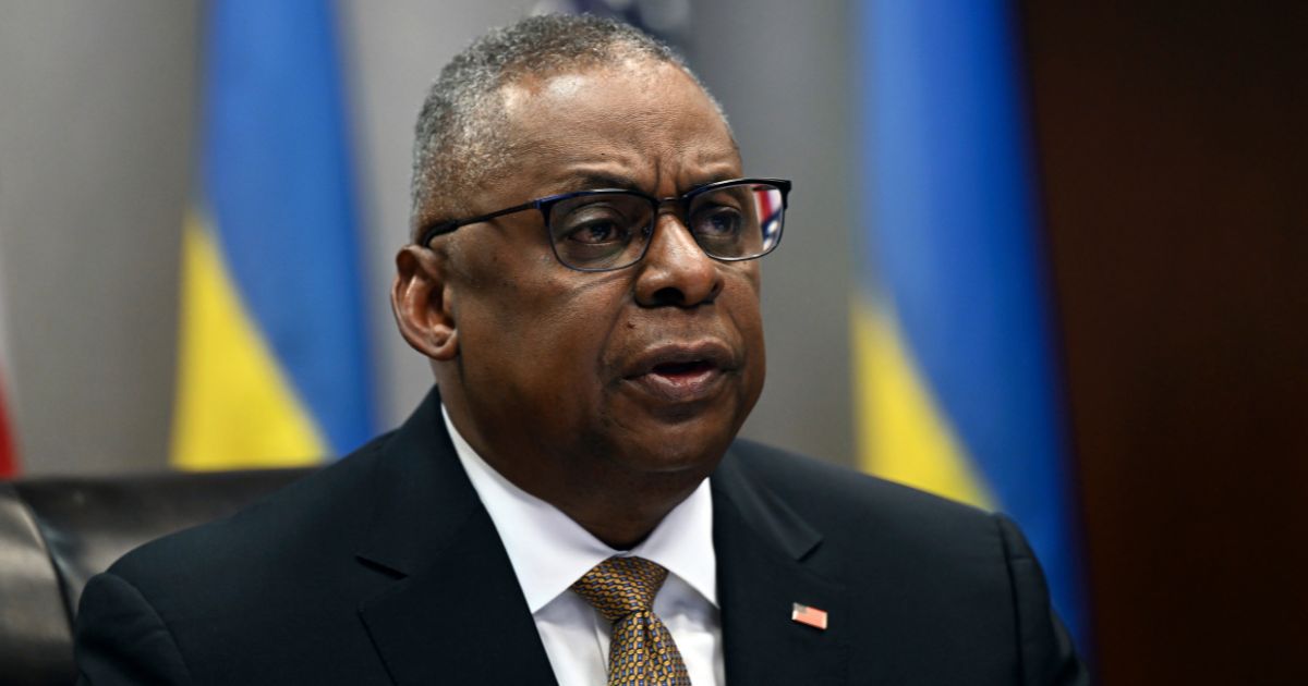 U.S. Defense Secretary Lloyd Austin attends a virtual meeting of the Ukraine Defense Contact Group on March 15 at the Pentagon in Washington, D.C.
