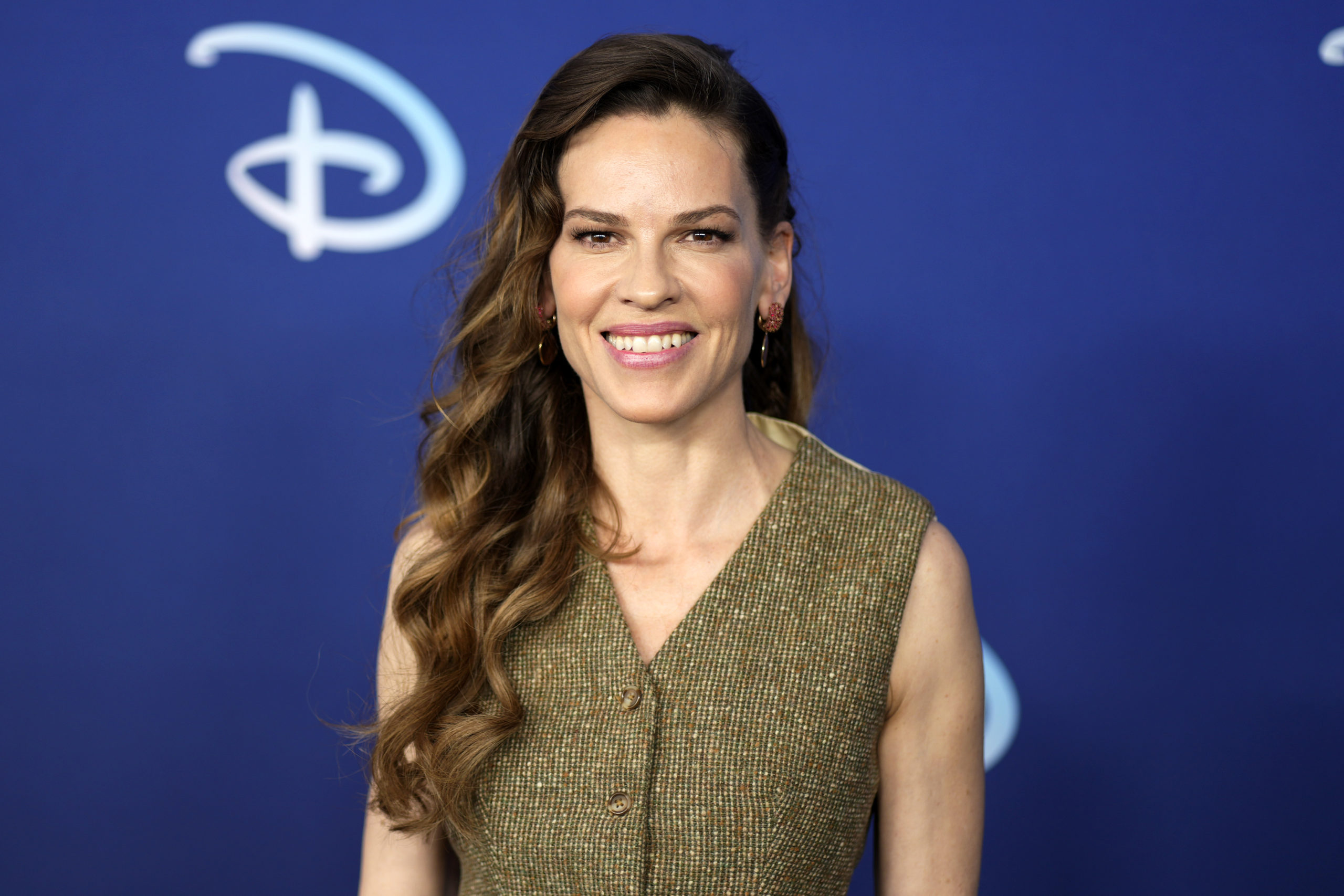 Hilary Swank attends the Disney 2022 Upfront presentation in New York City on May 17, 2022.