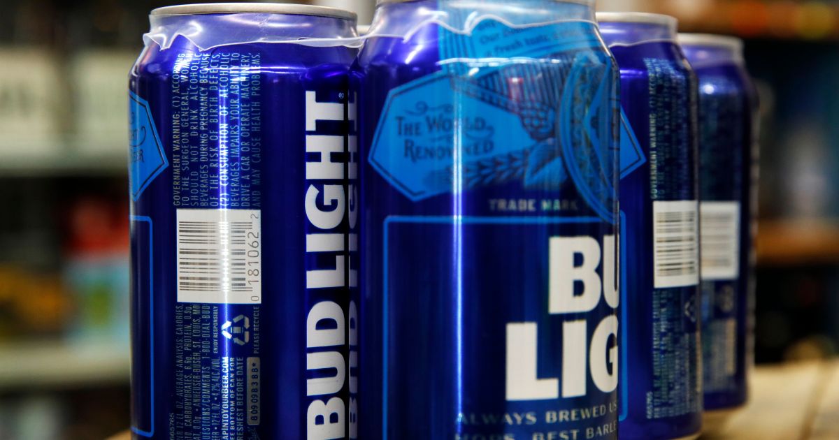 This photo shows cans of Bud Light in Washington.