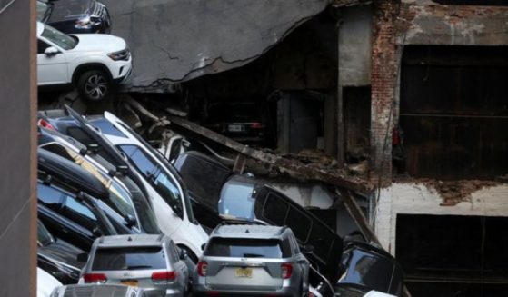 A parking structure collapsed in Manhattan on Tuesday.