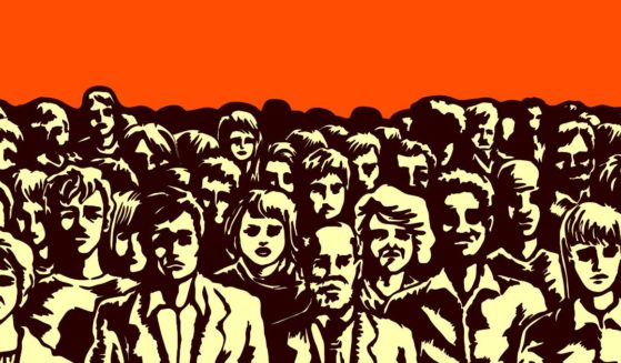 An illustration of a crowd is seen in the above stock image.
