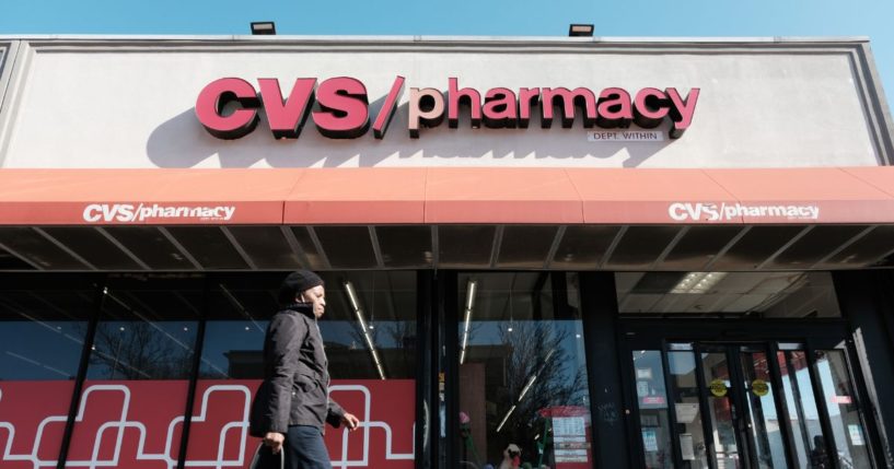 A CVS pharmacy stands in a Brooklyn neighborhood on Feb. 8 in New York City.