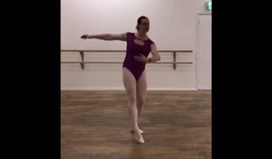 A video of ballet dancer Sophie Rebecca, a man who thinks he is a woman, has gone viral on Twitter.