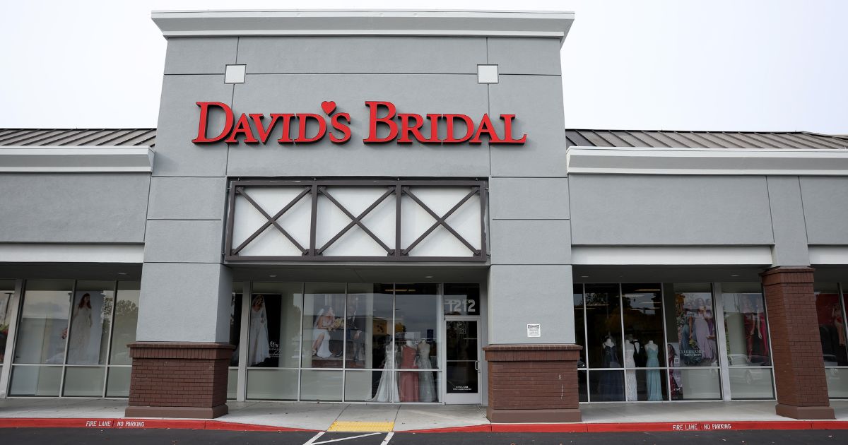 An exterior view of a David's Bridal store on Monday in Pinole, California.