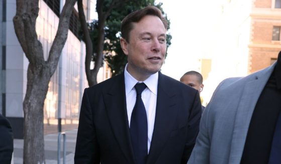 Elon Musk leaves the Phillip Burton Federal Building in San Francisco on Jan. 24.