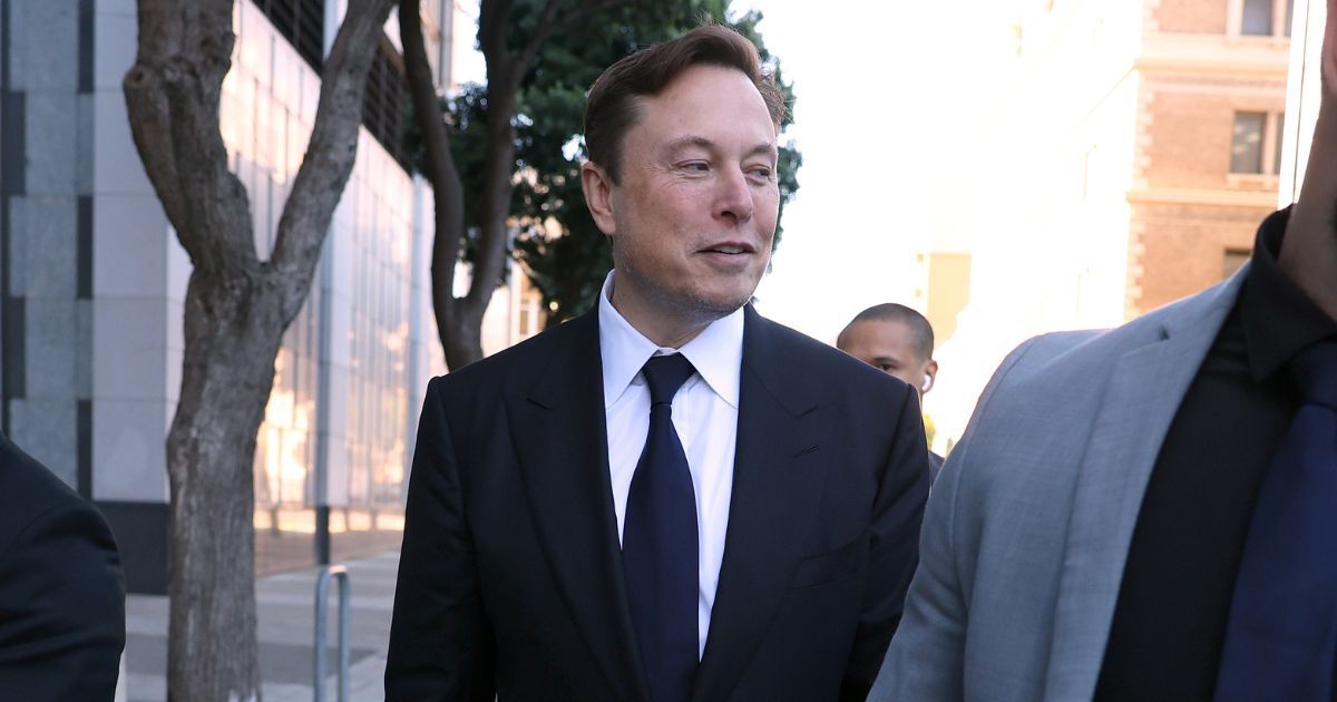 Elon Musk leaves the Phillip Burton Federal Building in San Francisco on Jan. 24.