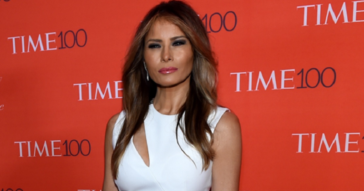 The office of Melania Trump, pictured in a 2016 file photo from the Time 100 Gala at the Lincoln Center in New York City, issued a Twitter post Monday advising the public to use caution in evaluating stories about her based on anonymous sources.