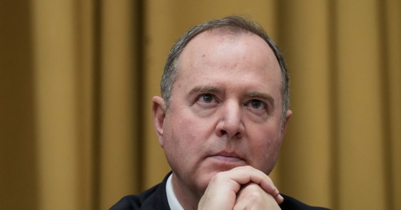 Adam Schiff attends a business meeting prior to a hearing on U.S. southern border security on Capitol Hill, February 1, 2023 in Washington, DC.