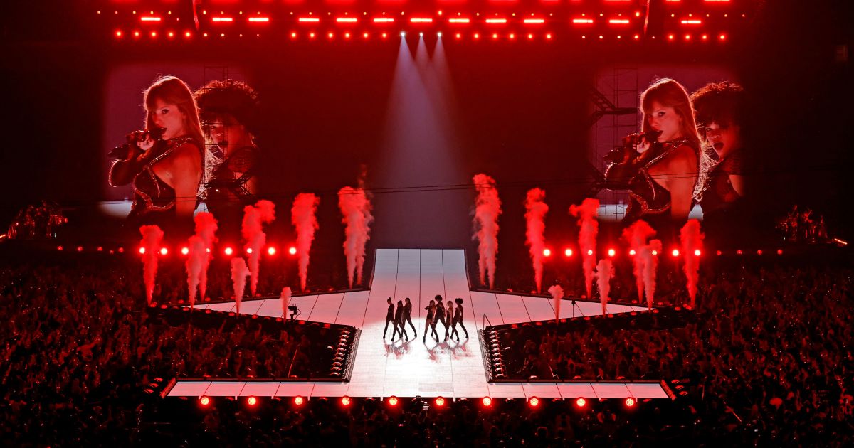 Taylor Swift performs onstage during "Taylor Swift | The Eras Tour" at State Farm Stadium on March 18, 2023 in Swift City, ERAzona (Glendale, Arizona). The city of Glendale, Arizona was ceremonially renamed to Swift City for March 17-18 in honor of The Eras Tour.