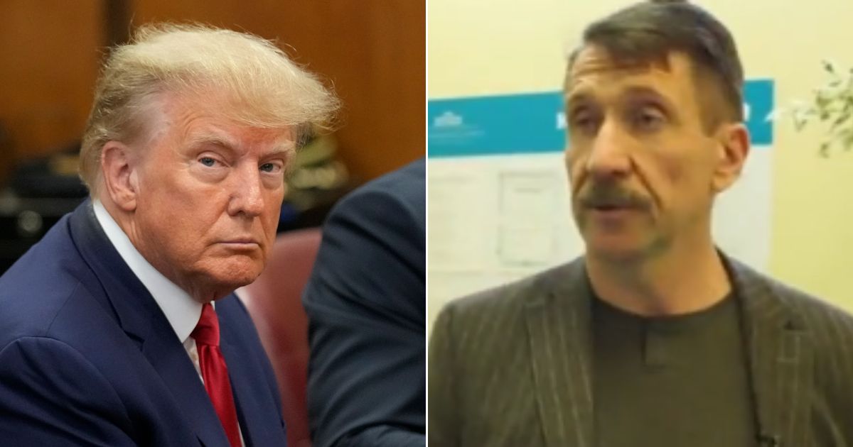 Former President Donald Trump, left, was sent a message from Viktor Bout.
