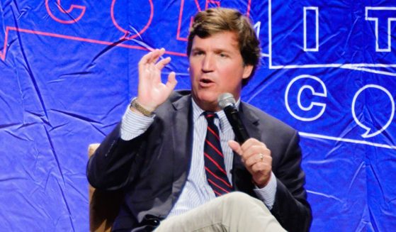 Tucker Carlson speak during Politicon 2018 at Los Angeles Convention Center on Oct. 21, 2018, in Los Angeles.