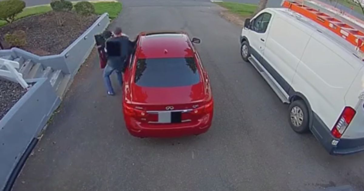 A Connecticut homeowner fought four would-be car thieves in a video released on Monday.