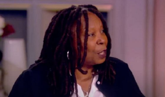 "The View" co-host Whoopi Goldberg is pictured on the set of Tuesday's show.
