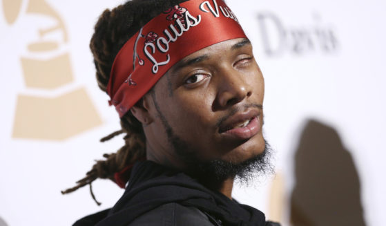 Fetty Wap arrives at the 2016 Clive Davis Pre-Grammy Gala in Beverly Hills, California, on Feb. 14, 2016.