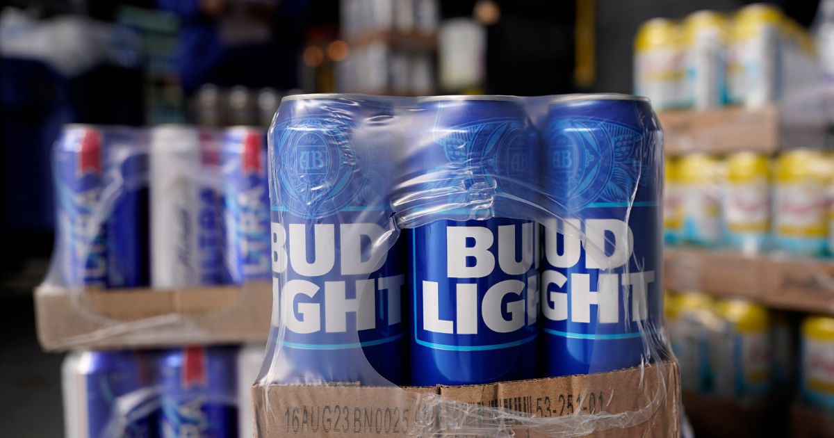 Cans of Bud Light beer are seen before an MLB game between the Philadelphia Phillies and Seattle Mariners at Citizens Bank Park in Philadelphia on Thursday.