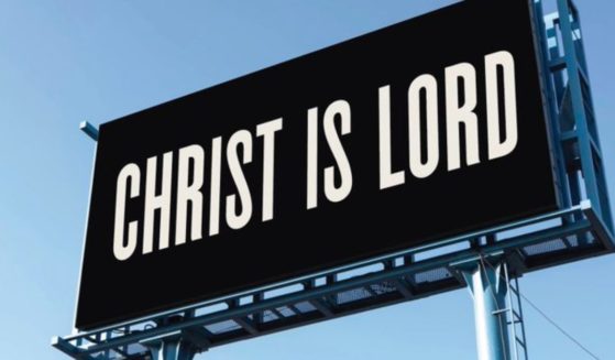 The "Christ is Lord" ads ads were bought and paid for by Christian publisher Canon Press as a promotional preorder campaign for prominent Moscow, Idaho, pastor Douglas Wilson's new book "Mere Christendom." (@canonpress / Twitter)