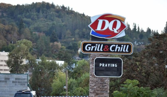 A Dairy Queen restaurant sign is seen in Roseburg, Oregon.