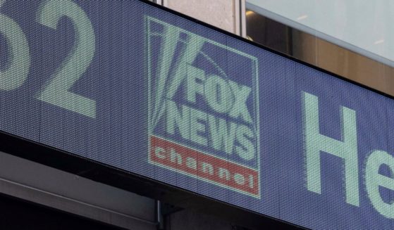 A logo of Fox News is displayed outside Fox News Headquarters in New York, Wednesday, April. 12, 2023. (Yuki Iwamura / Associated Press)