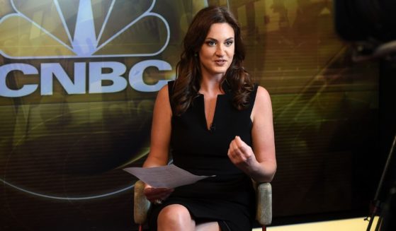CNBC's Middle East anchor Hadley Gamble is seen in a file photo from April 2018. The network has announced Gamble's departure in the wake of a sexual harassment complain that led to the exit of Jeff Shell, who was CEO of NBC Universal.