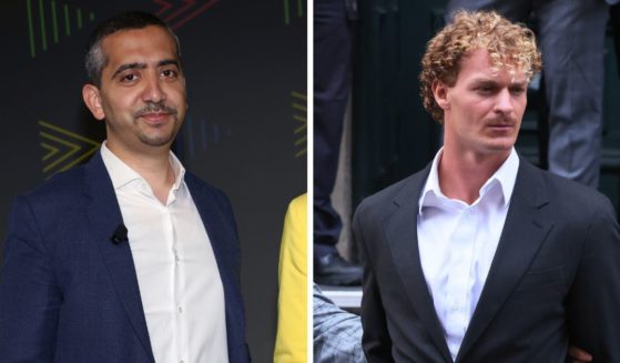 Right: Mehdi Hasan attends 2022 VidCon at Anaheim Convention Center on June 24, 2022 in Anaheim, California. (David Livingston / Getty Images) Left: Daniel Penny is transported to his arraignment after surrendering to the NYPD at the 5th Precinct on May 12, 2023 in New York City. (Michael M. Santiago / Getty Images)