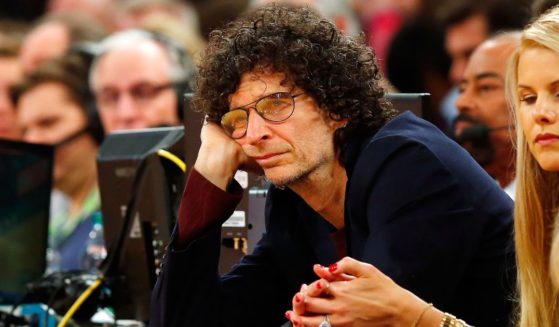 Radio personality Howard Stern attends a game between the New York Knicks and the Orlando Magic at Madison Square Garden in New York City in a file photo from Nov. 12, 2014.