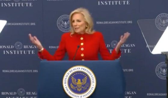 First lady Jill Biden was speaking at the Reagan Institute Summit on Education Thursday.