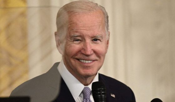 President Joe Biden speaks at an Eid al-Fitr celebration in the East Room of the White House in Washington, D.C., on Monday.