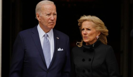 President Joe Biden, left, and first lady Jill Biden, right, walk out of the White House to receive President of the Philippines Ferdinand Marcos Jr. and his wife Louise Araneta-Marcos on May 1.