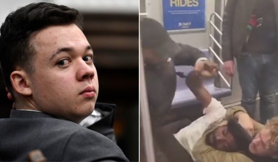 The case of a Marine veteran, right, who put an aggressive subway passenger in a chokehold Monday, is being compared to that of Kyle Rittenhouse, left, who was put on trial for shooting rioters who came after him in Wisconsin in 2020.