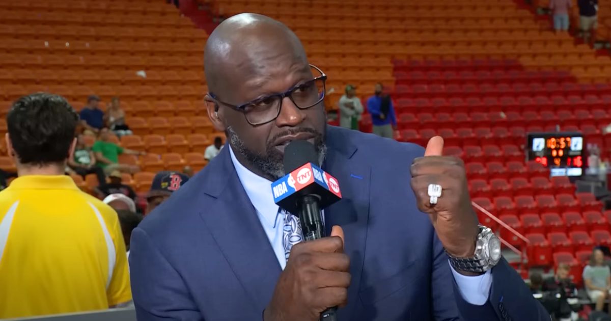 Shaquille O’Neal gets sued during NBA playoff broadcast.