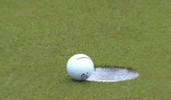 On Saturday, golfer Lee Hodges made a putt during the 2023 PGA Championship at the Oak Hill Country Club in Rochester, New York; unfortunately, it did not count.