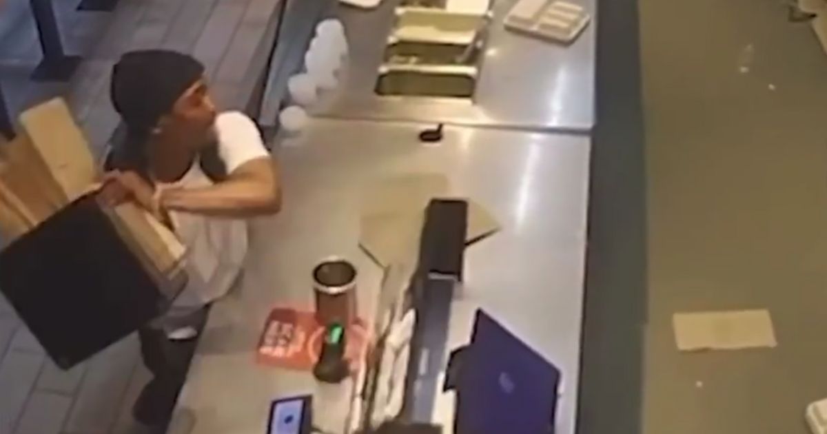 Man goes on violent rampage at Chipotle over tacos, throws register at employee.