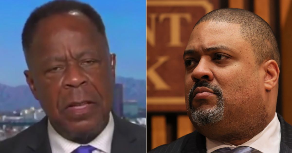Civil rights attorney Leo Terrell, left, said Manhattan District Attorney Alvin Bragg is playing "the race card" in arresting a Marine Corps veteran in the death of a homeless man who was allegedly acting aggressively and threatening subway riders.