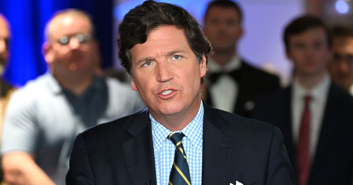 Tucker Carlson speaks during 2022 FOX Nation Patriot Awards in Hollywood, Florida, on Nov. 17, 2022.
