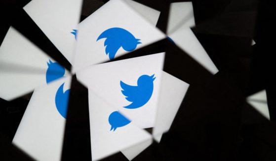 The Twitter logo is reflected by mirrors in Mulhouse, eastern France, on Tuesday.