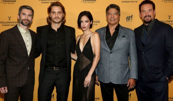 From left, actors Wes Bentley, Luke Grimes, Kelsey Asbille, Gil Birmingham and Cole Hauser attend the premiere for "Yellowstone" Season 5 at the Walter Reade Theater in New York City on Nov. 3, 2022.