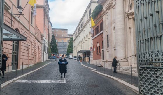 An entrance to Vatican City is seen in this stock image.