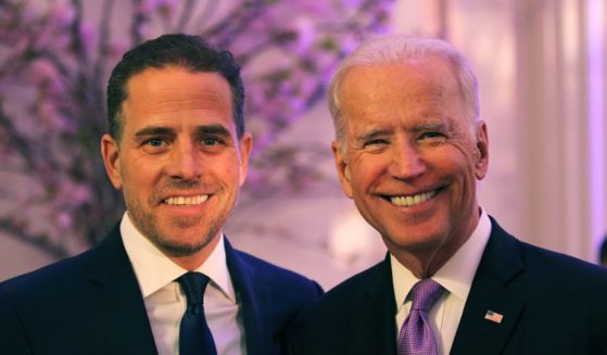 Hunter Biden (L) and Joe Biden attend the World Food Program USA's Annual McGovern-Dole Leadership Award Ceremony at Organization of American States on April 12, 2016 in Washington, DC.